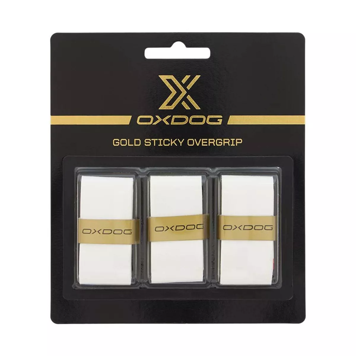 Oxdog Gold Sticky White Overgrips x 3