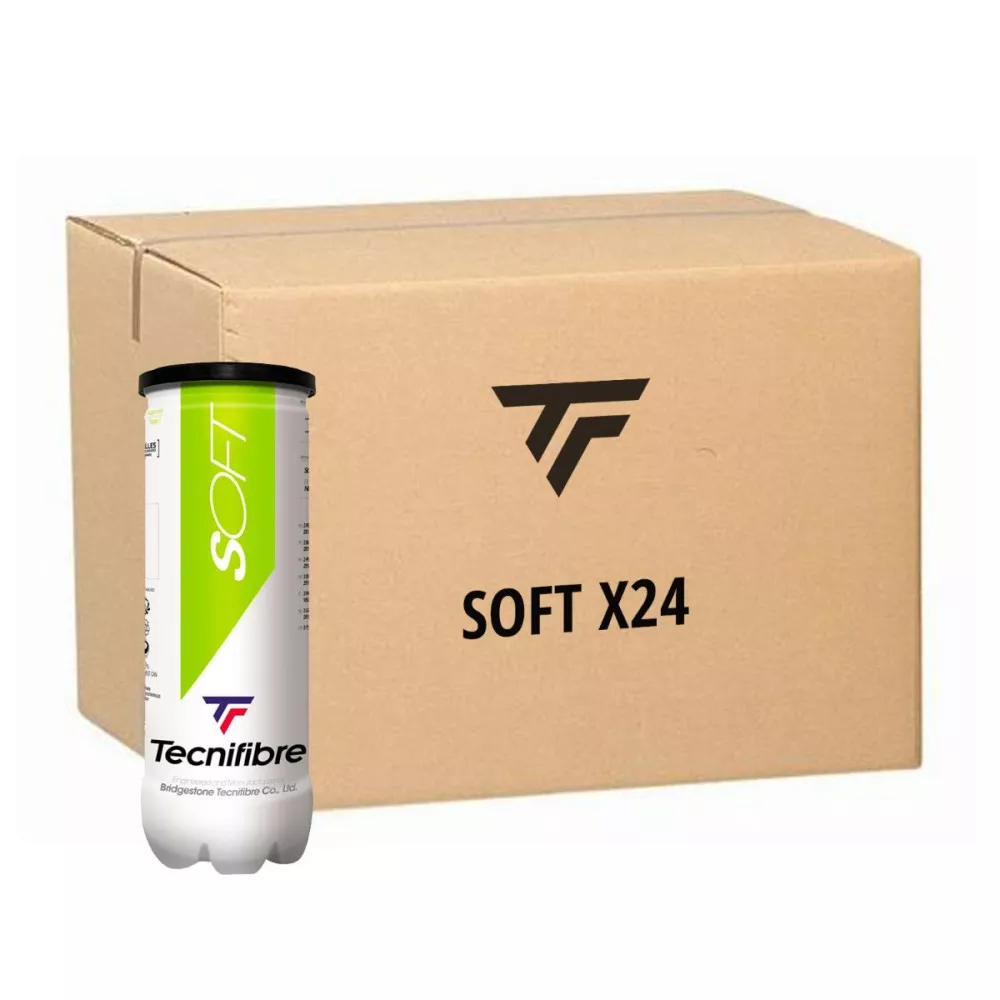 Tecnifibre Soft Tennis Balls - Case of 24 Tubes (72 Balls)