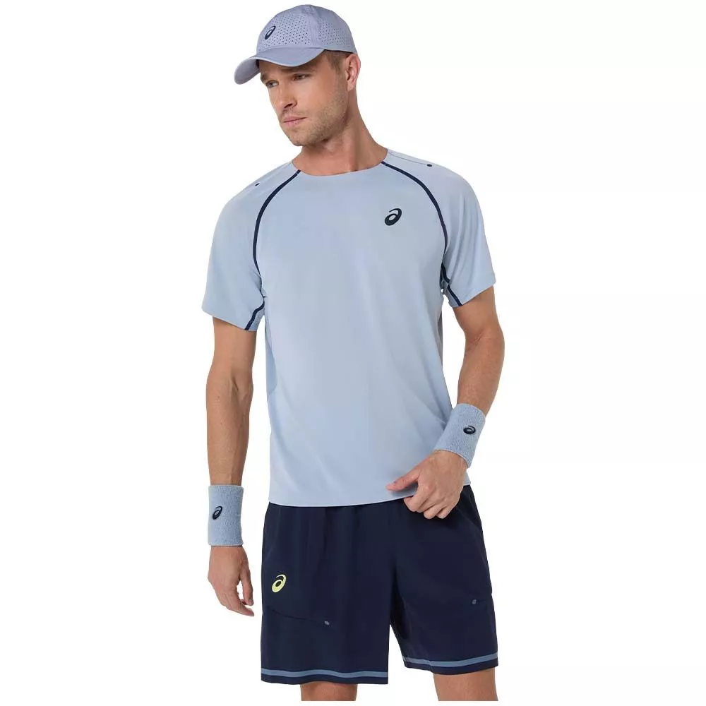 Asics Match SS T-Shirt Grey Blue