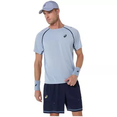 Asics Match SS T-Shirt Grey Blue