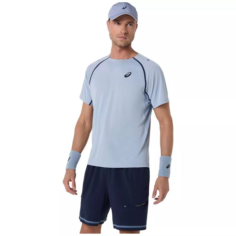 Asics Match SS T-Shirt Grey Blue