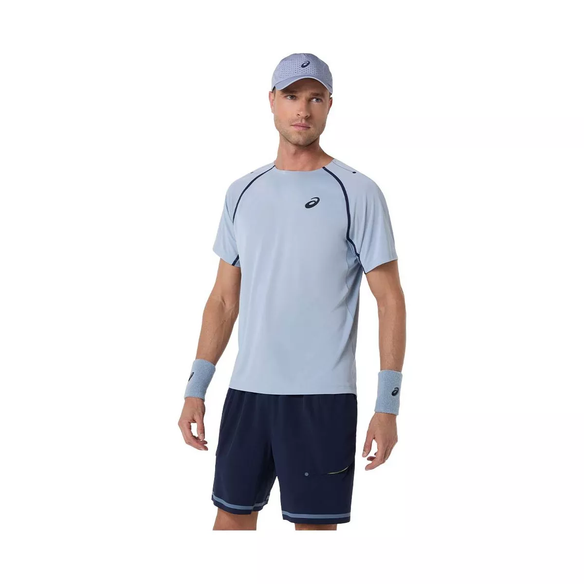 Asics Match SS T-Shirt Grey Blue