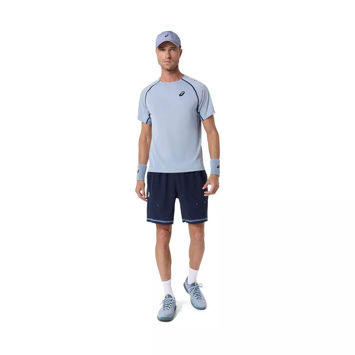 Asics Match SS T-Shirt Grey Blue