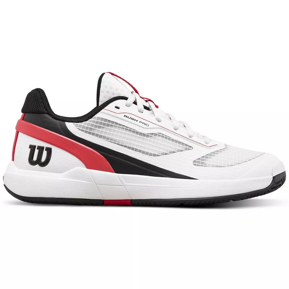 Wilson Rush Pro 5 Junior Tennis Shoes White / Black / Red