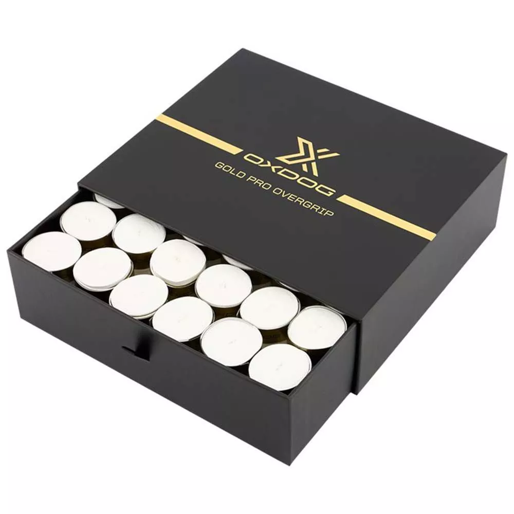 Oxdog Gold Pro White Overgrips - 60 Pack