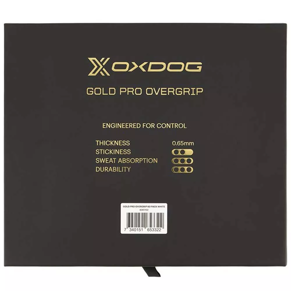 Oxdog Gold Pro White Overgrips - 60 Pack