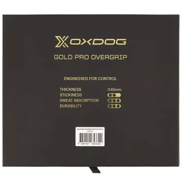 Oxdog Gold Pro White Overgrips - 60 Pack