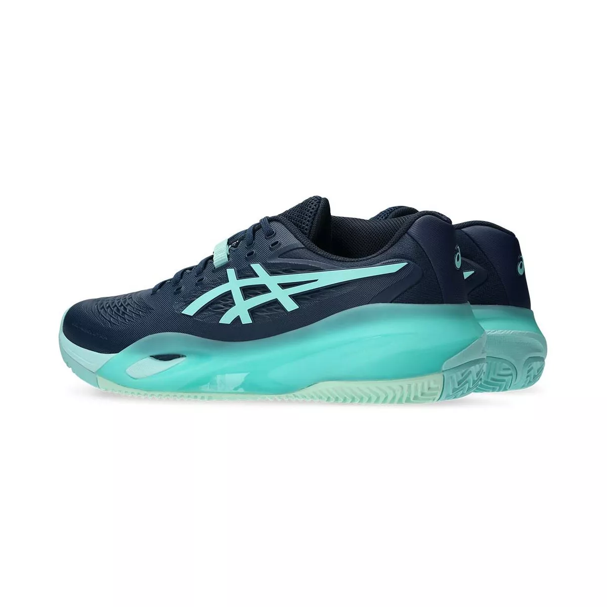 Asics Gel Resolution X Clay Tennis Shoes Navy / Turquoise