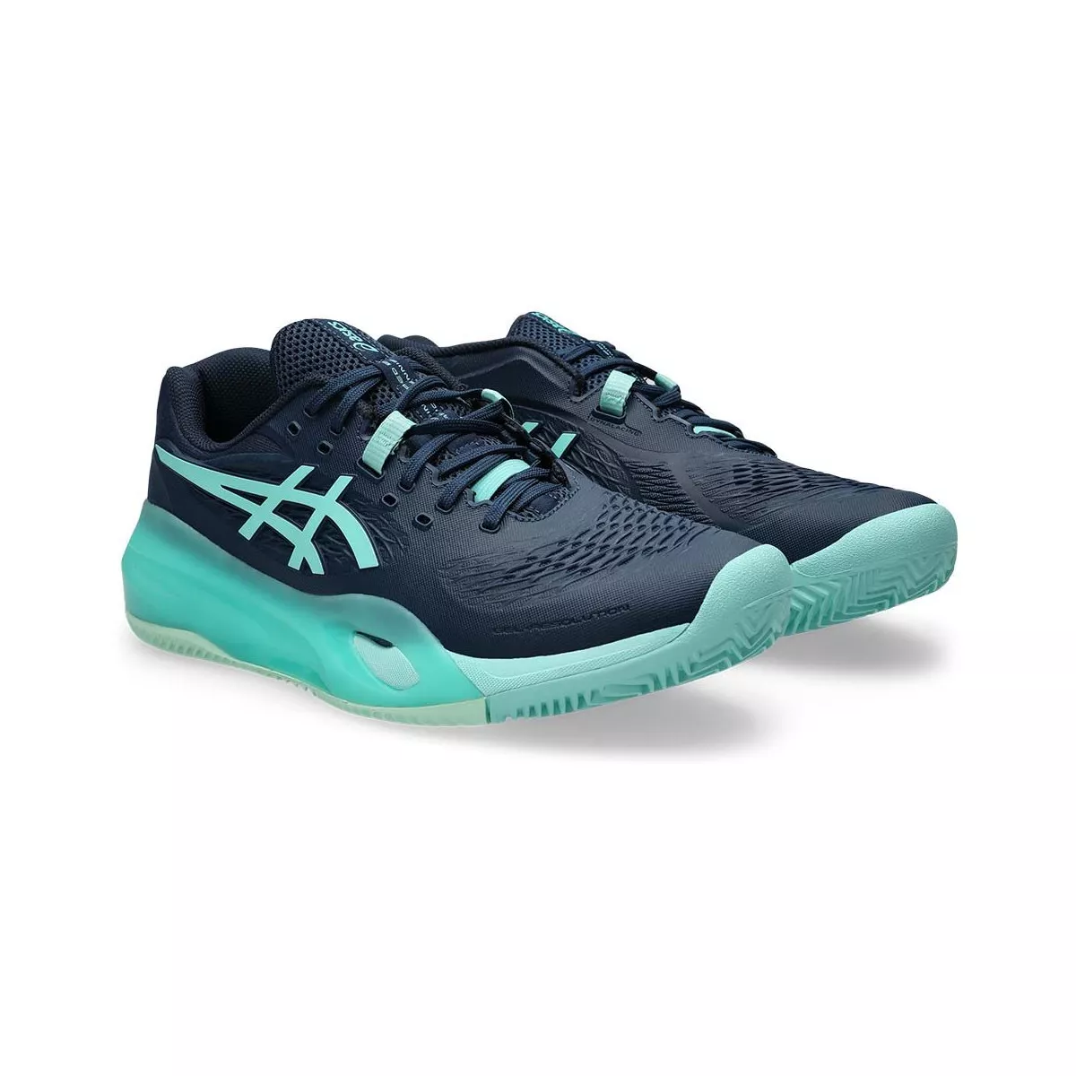 Asics Gel Resolution X Clay Tennis Shoes Navy / Turquoise