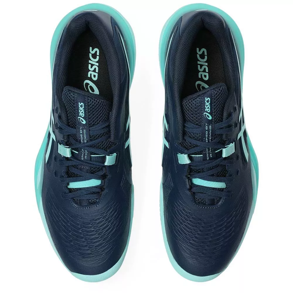 Asics Gel Resolution X Clay Tennis Shoes Navy / Turquoise