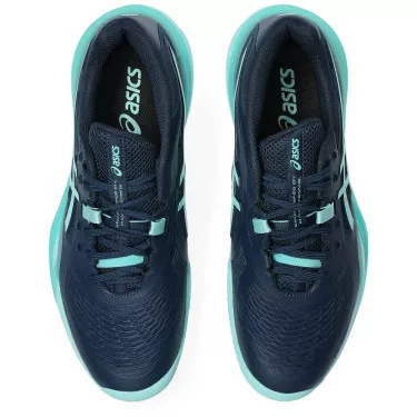 Asics Gel Resolution X Clay Tennis Shoes Navy / Turquoise