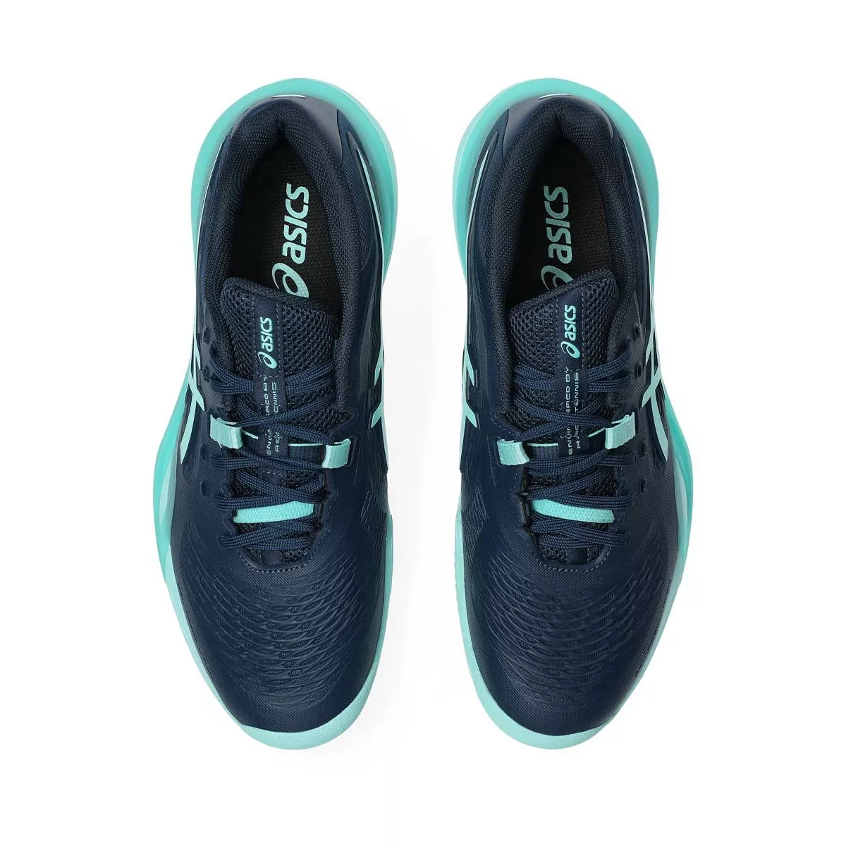 Asics Gel Resolution X Clay Tennis Shoes Navy / Turquoise