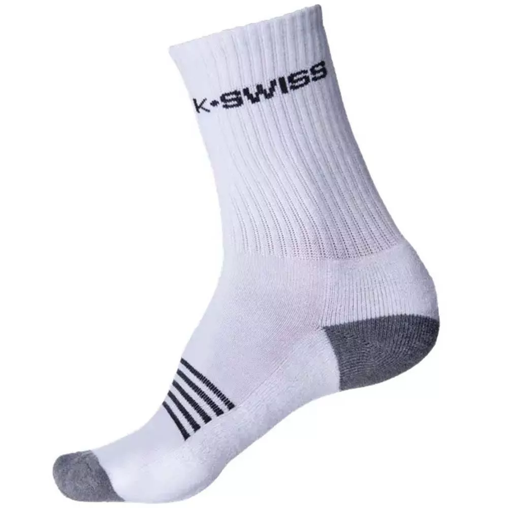 K-Swiss Sport Crew Socks 3-Pack White / Black