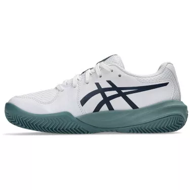 Asics Gel Resolution X GS Junior Clay Court Tennis Shoes White / Navy