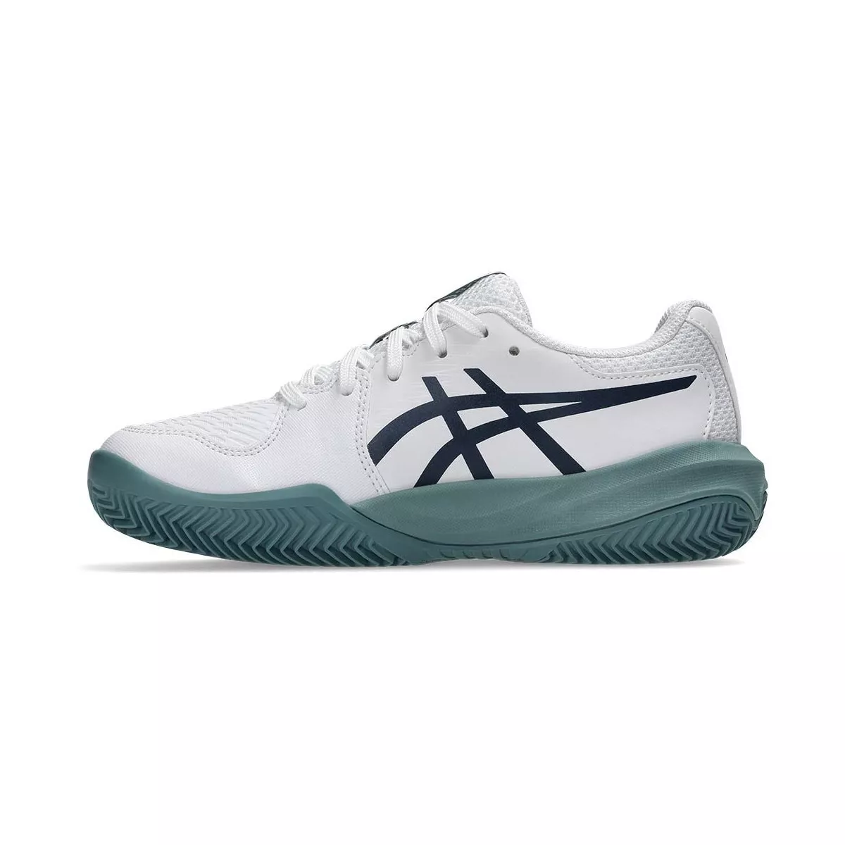 Asics Gel Resolution X GS Junior Clay Court Tennis Shoes White / Navy