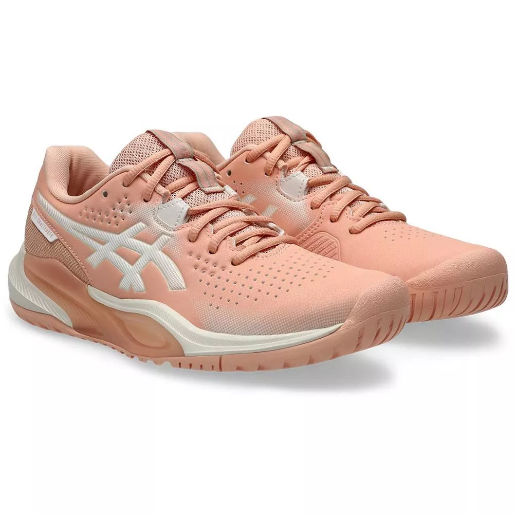 Women's Asics Gel Challenger 15 Tennis Shoes - Peach / White
