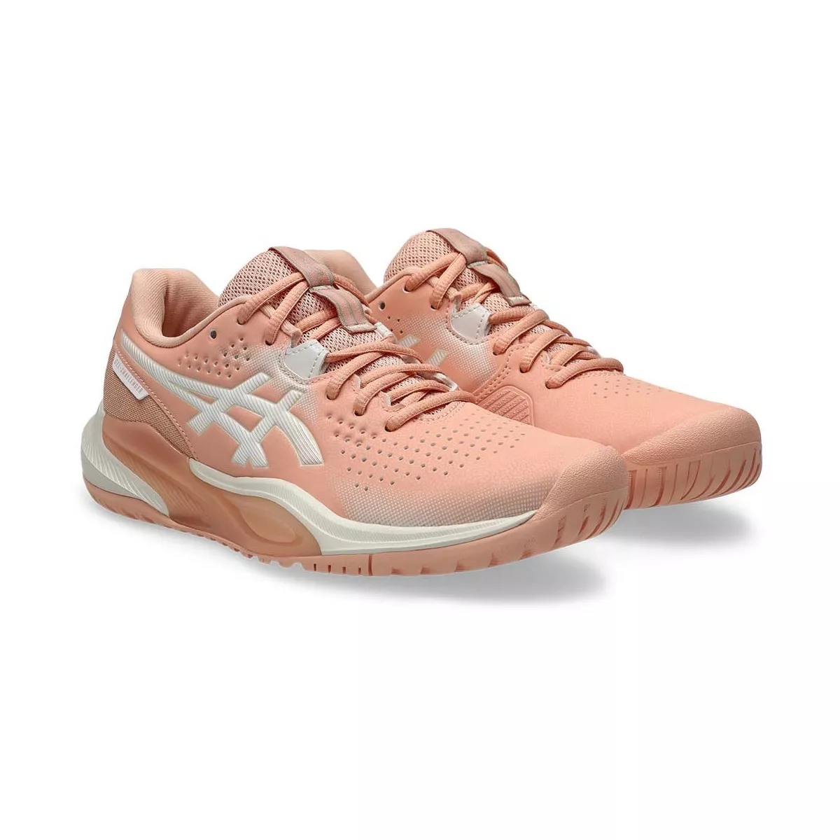 Women's Asics Gel Challenger 15 Tennis Shoes - Peach / White