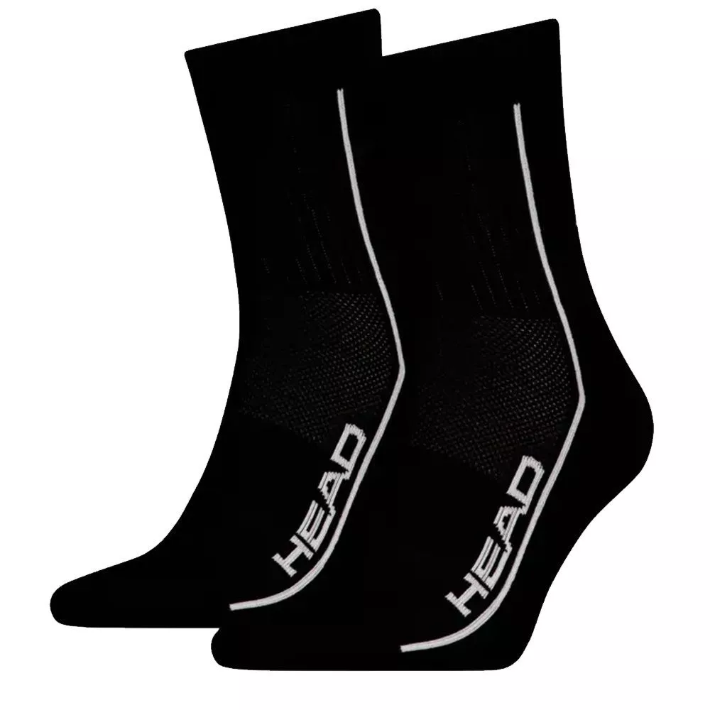 Head Performance Mid-Length Socks x 2 Black