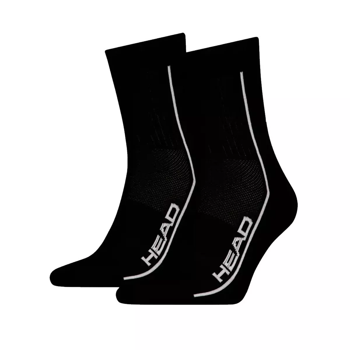 Head Performance Mid-Length Socks x 2 Black