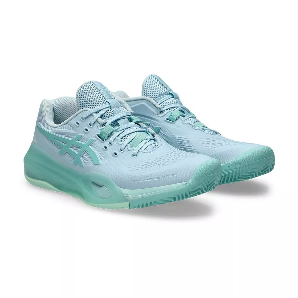 Asics Gel Resolution X Clay Court Women's Tennis Shoes Pastel Blue / Green