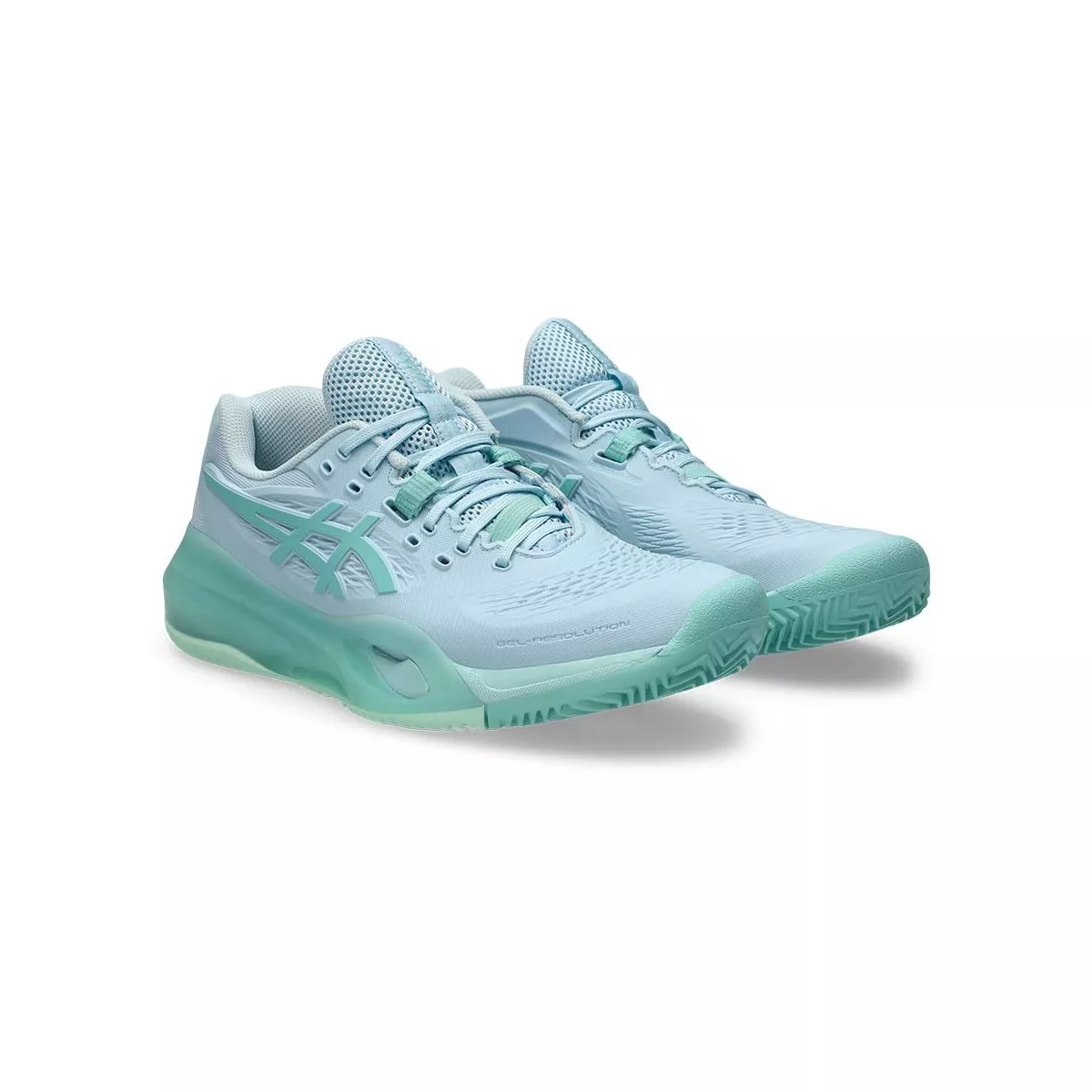 Asics Gel Resolution X Clay Court Women's Tennis Shoes Pastel Blue / Green