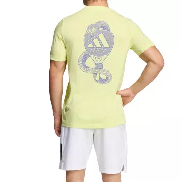 Adidas Padel Graphic Yellow T-Shirt