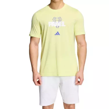 Adidas Padel Graphic Yellow T-Shirt