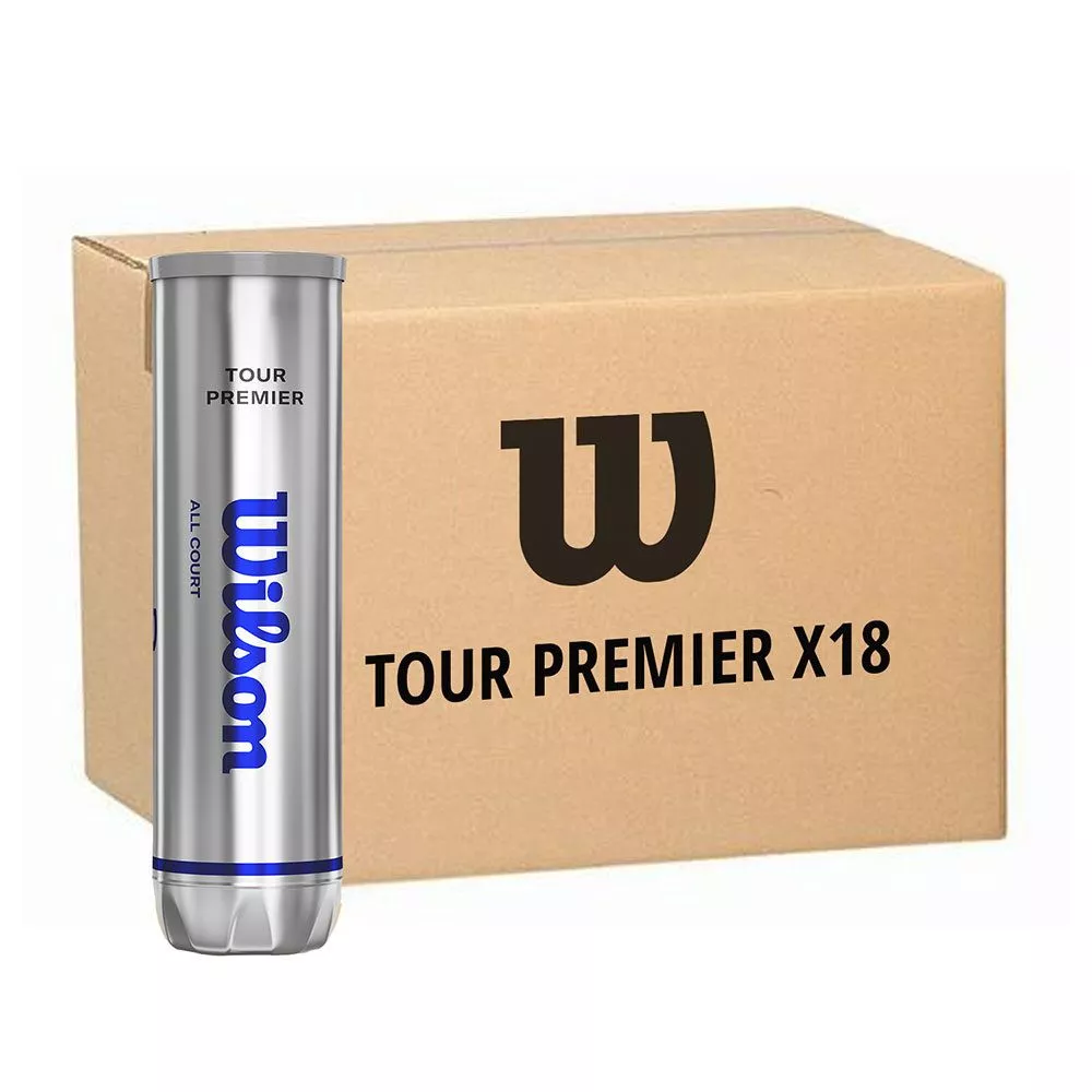 Box of 18 tubes of 4 Wilson Tour Premier Balls