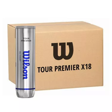 Box of 18 tubes of 4 Wilson Tour Premier Balls