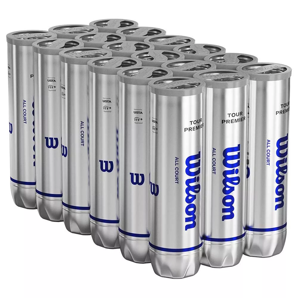 Box of 18 tubes of 4 Wilson Tour Premier Balls