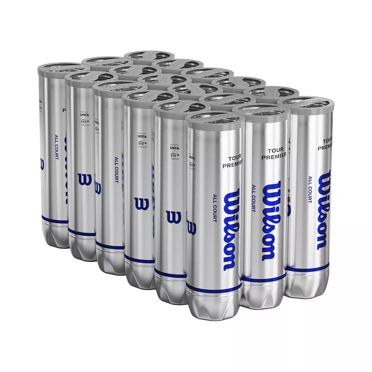 Box of 18 tubes of 4 Wilson Tour Premier Balls