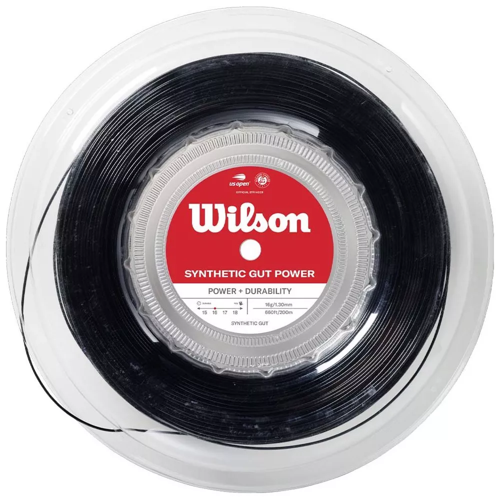 Wilson Synthetic Gut Power Black 200m Reel