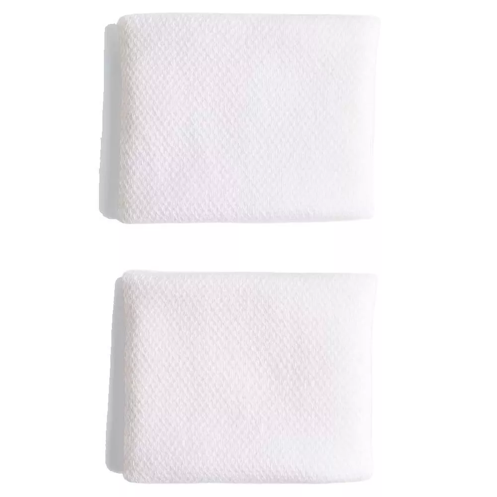 Adidas Tennis Wristbands - White / Silver (Pair)
