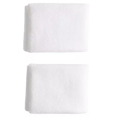 Adidas Tennis Wristbands - White / Silver (Pair)