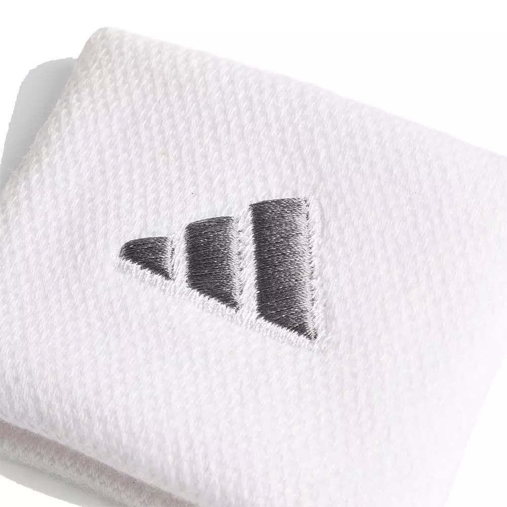 Adidas Tennis Wristbands - White / Silver (Pair)