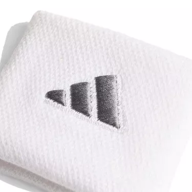 Adidas Tennis Wristbands - White / Silver (Pair)