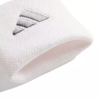 Adidas Tennis Wristbands - White / Silver (Pair)