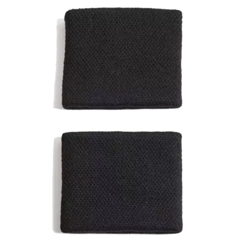 Adidas Tennis Wristbands Black / Silver (Pair)