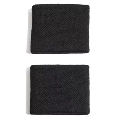 Adidas Tennis Wristbands Black / Silver (Pair)