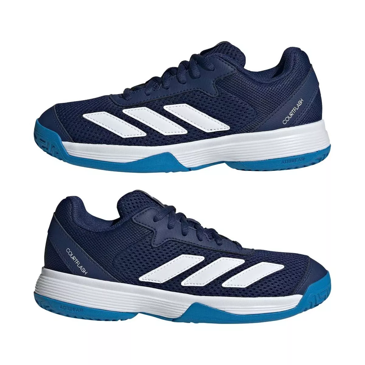 Adidas Courtflash Junior Tennis Shoes Dark Blue