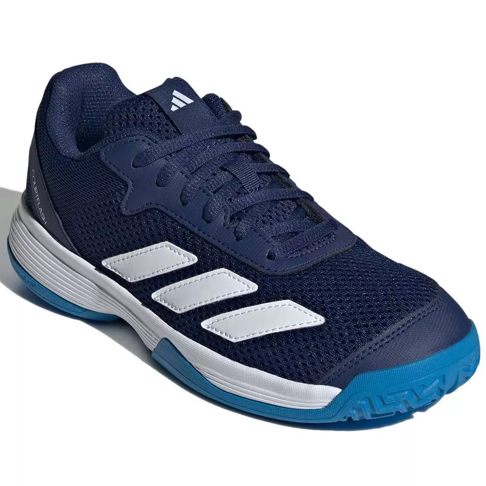 Adidas Courtflash Junior Tennis Shoes Dark Blue