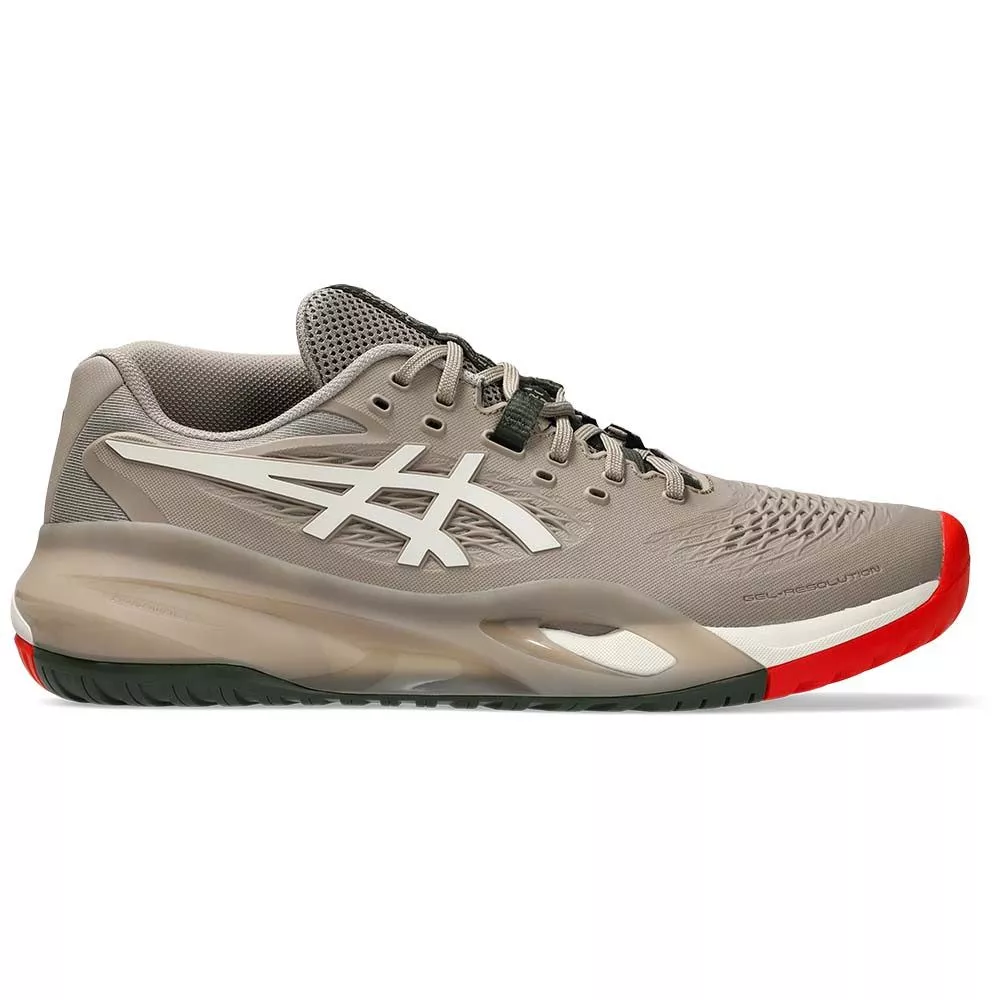 Asics Gel Resolution X Taupe Grey Tennis Shoes