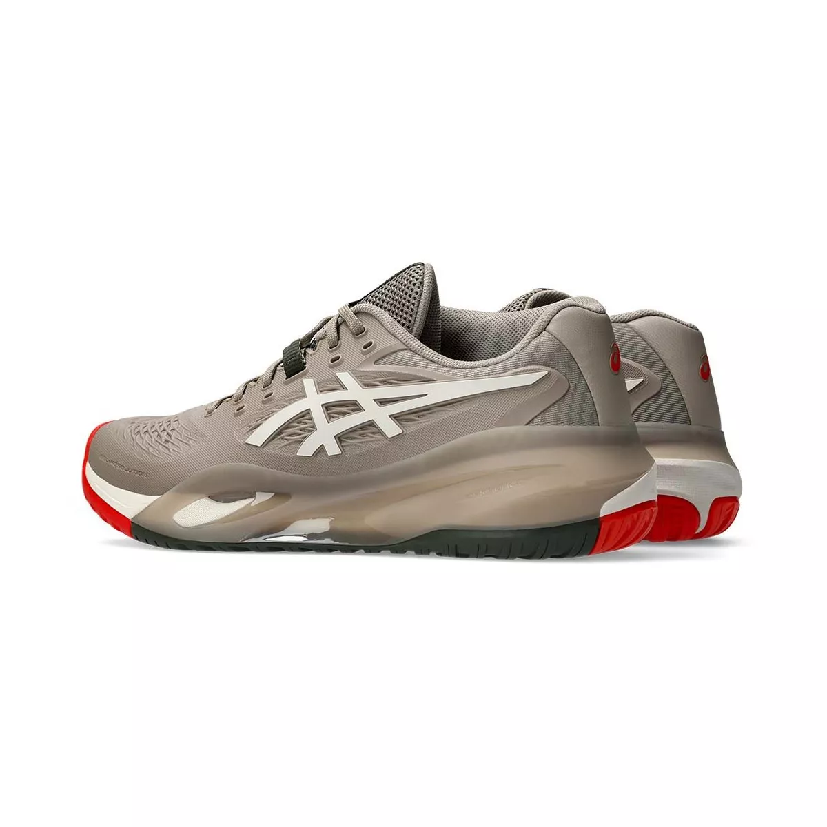 Asics Gel Resolution X Taupe Grey Tennis Shoes