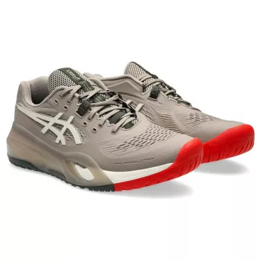 Asics Gel Resolution X Taupe Grey Tennis Shoes