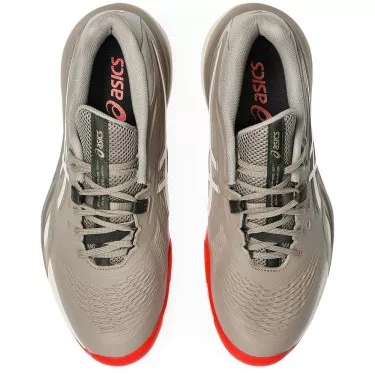 Asics Gel Resolution X Taupe Grey Tennis Shoes