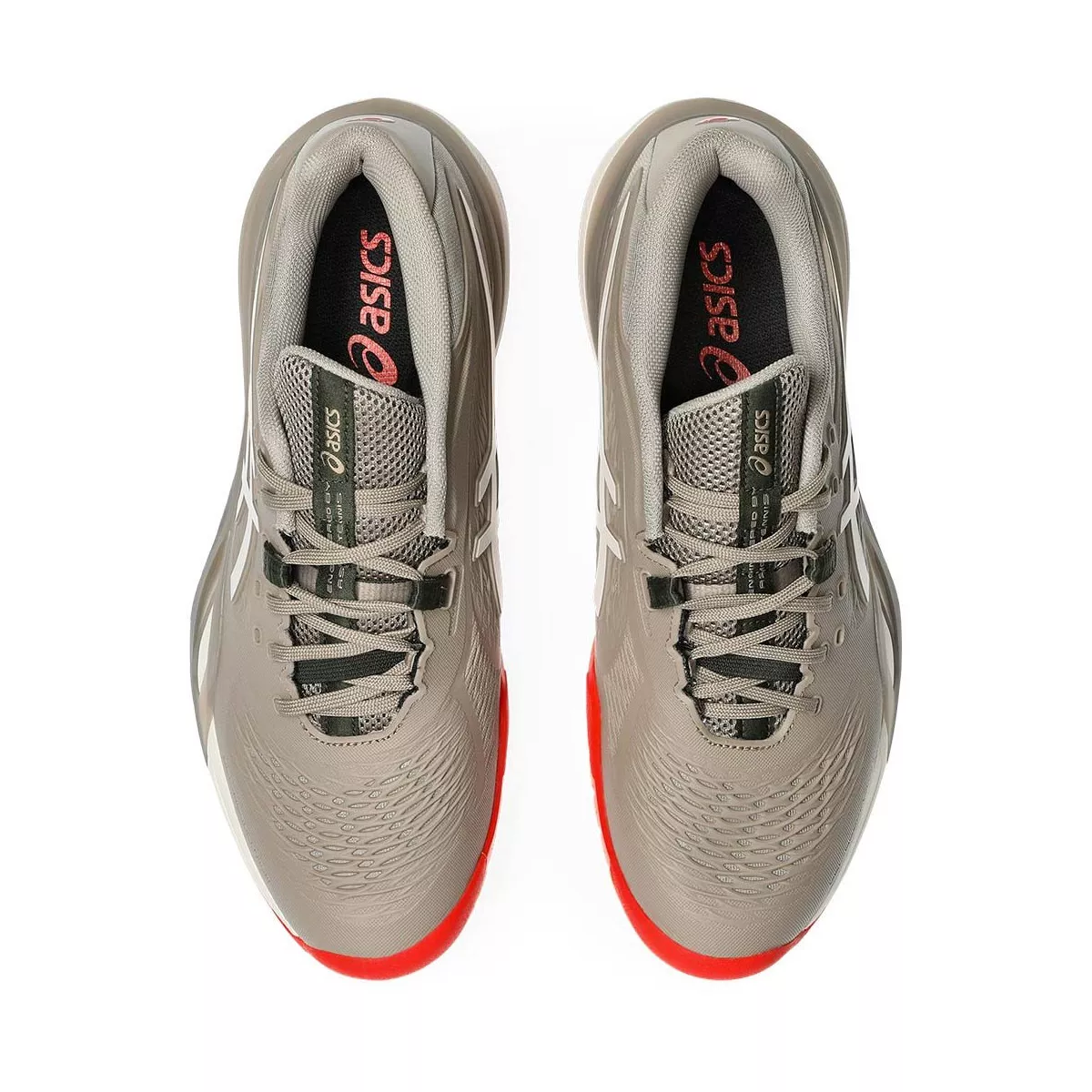 Asics Gel Resolution X Taupe Grey Tennis Shoes