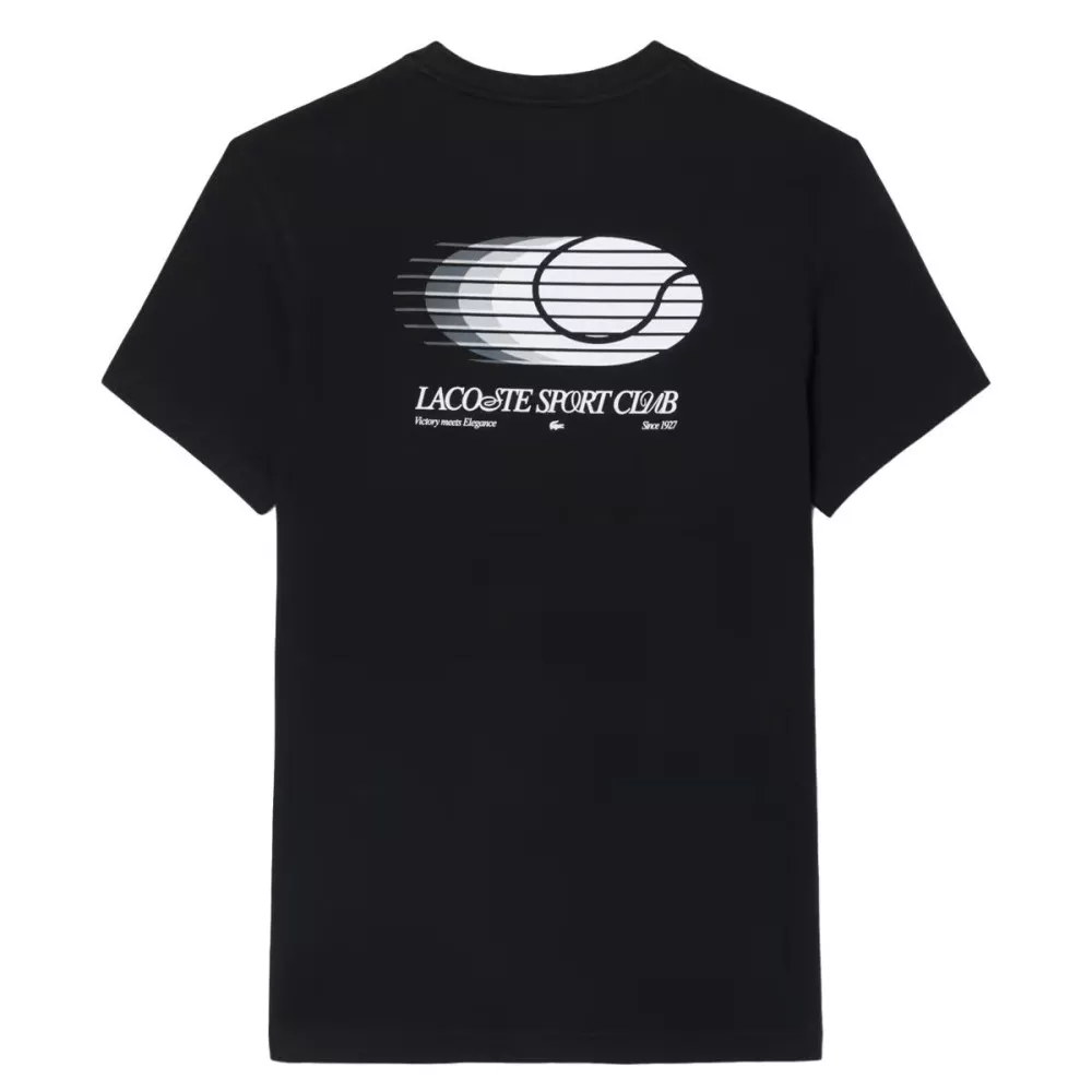 Lacoste Sport Ultra Dry Graphic T-Shirt Black / Grey