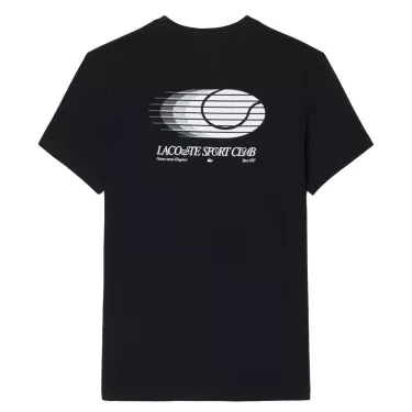 Lacoste Sport Ultra Dry Graphic T-Shirt Black / Grey