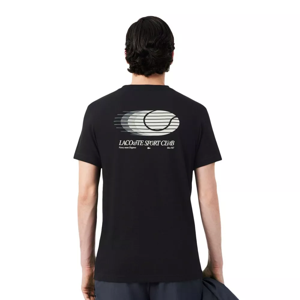 Lacoste Sport Ultra Dry Graphic T-Shirt Black / Grey