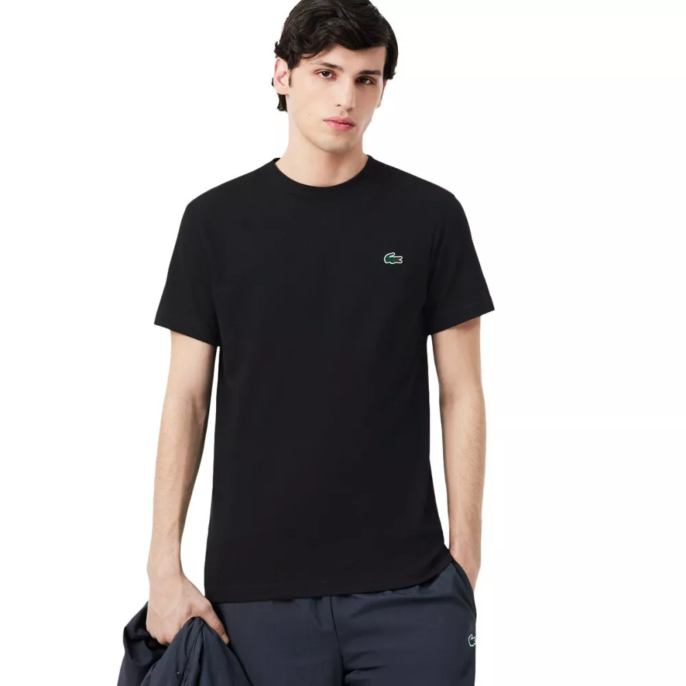 Lacoste Sport Ultra Dry Graphic T-Shirt Black / Grey